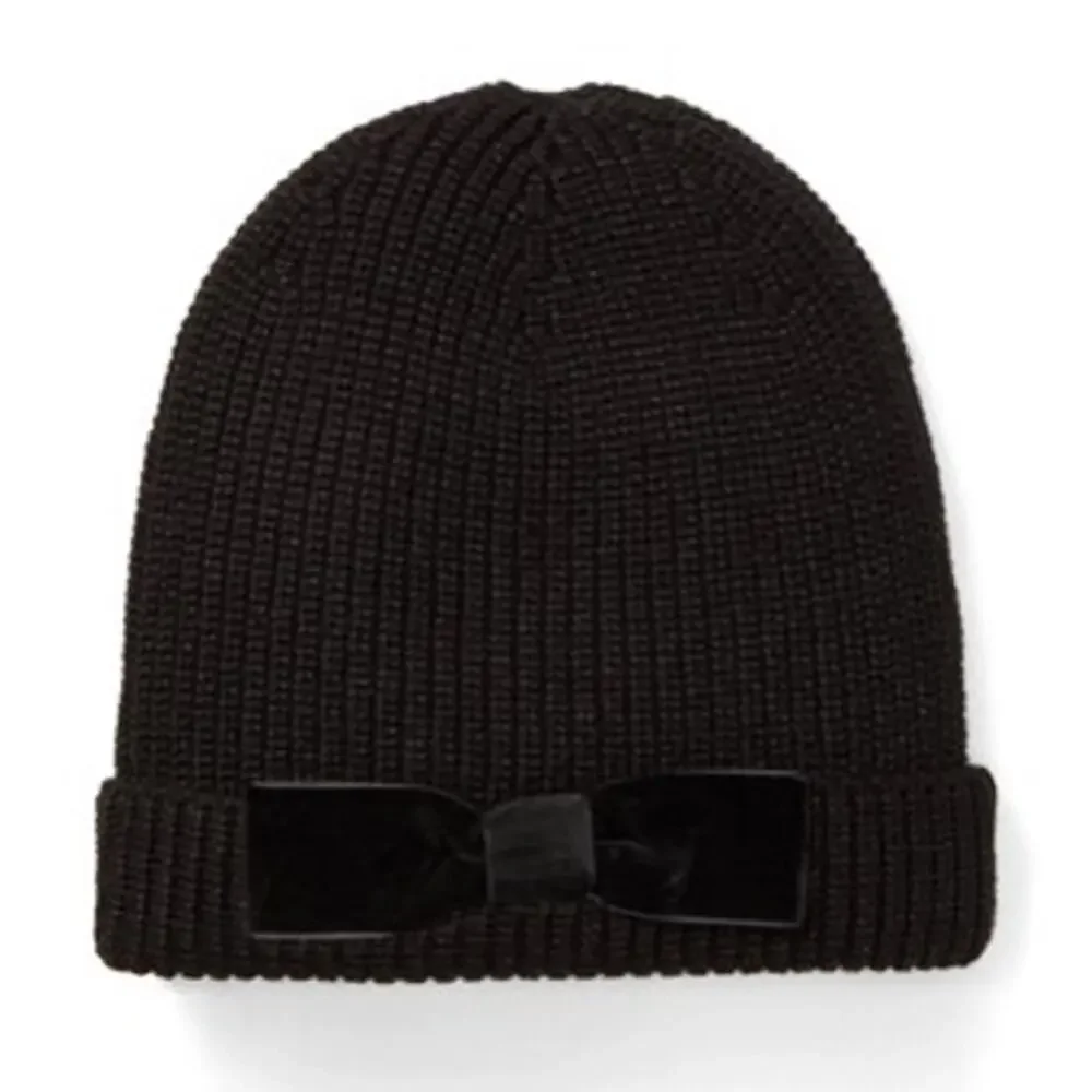 Kate Spade Velvet Bow Beanie
